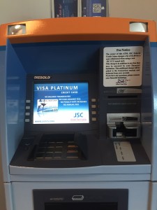 ATM screen display